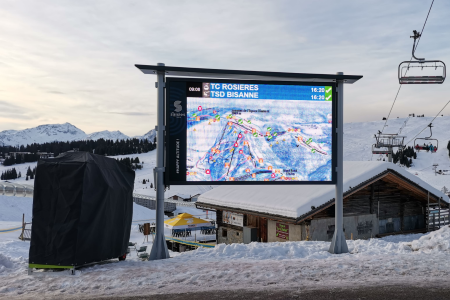 Plan de pistes numérique_écran géant LED/TFT_communiquer sur le domaine skiable_Lumiplan