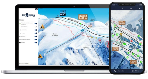 Plan de pistes interactifs